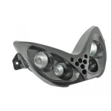 Farol dianteiro duplo com óptica halógena TNT para scooter MBK 50 Nitro preto