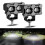 2Pcs Motorcycle LED Headlight High/Low Beam Fog Light 12V 24V 1