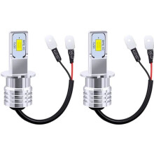2 lampadine fendinebbia H3, fari a LED 12V-24V, luci diurne a LED H3 80W 3000LM