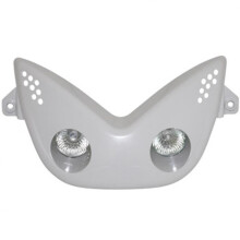 DUBBELE OPTISCHE REPLAY RR-KOPLAMPEN VOOR MBK 50 NITRO 1997>2012-YAMAHA 50 AEROX 1997>2012 WIT **