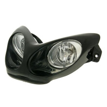 Dubbele koplamp halogeen zwart - YAMAHA Aerox 50 (vanaf bouwjaar 1999)Typ:SA14