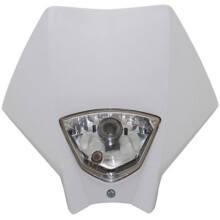 Piastra faro Replay Master ottica bianca BA20D 12V 25/25W per moto enduro