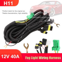 Cablaggio fendinebbia H11 con interruttore/indicatori LED/prese per relè 12V 40A
