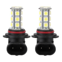 Luci diurne Zerone 2x HID Bianco HB3 9005 18SMD 5050 LED Lampadina per fari fendinebbia per auto DRL