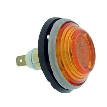 Round orange side indicator light