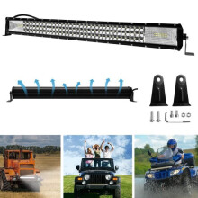 XMTECH Barra di lavoro a LED da 80 cm e 405 W, faretto fuoristrada 10-30 V
