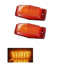 2 LED Penetration Lichter 12V-24V Orange Blinklicht Rundumleuchte Notfall Beleuchtung für Schwere