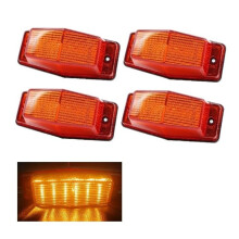 4 LED Penetration Lichter 12V-24V Orange Blinklicht Rundumleuchte Notfall Beleuchtung für Schwere