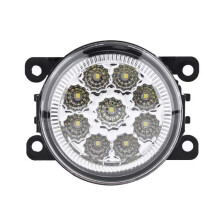 ARAMOX Fendinebbia per auto 9 LED Fendinebbia anteriori rotondi DRL Luci di marcia diurna per Ford Bianco