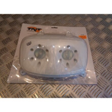 Witte koplamp met dubbele lamp 12v 35w / 35w + leds scooter mbk 50 booster bws na 2004