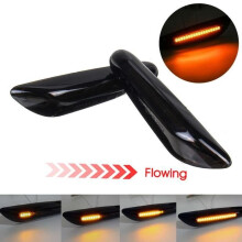 Side Marker Light For BMW E46 E60 E61 E90 E91 E81 E82 E88 X3 X1, 2pcs - Yellow Smoke