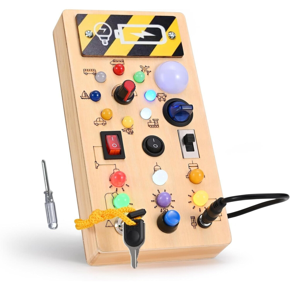 Xylfly (Normal) Busy Board, Fine Motor Skills And Basic Life Skills Learning Wooden Handmade Sensory Activity Boards