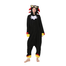 (Black Sonic, 110) Cartoon Animal One-piece Pajamas Halloween Christmas Fleece Couple Pajamas