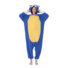 (Blue Sonic, L) Cartoon Animal One-piece Pajamas Halloween Christmas Fleece Couple Pajamas