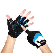 LEOCLOTHO Half Finger Pyöräilyhanskat Liukumattomat Iskunvaimentimet MTB Gloves - Sininen - Koko M/L/XL