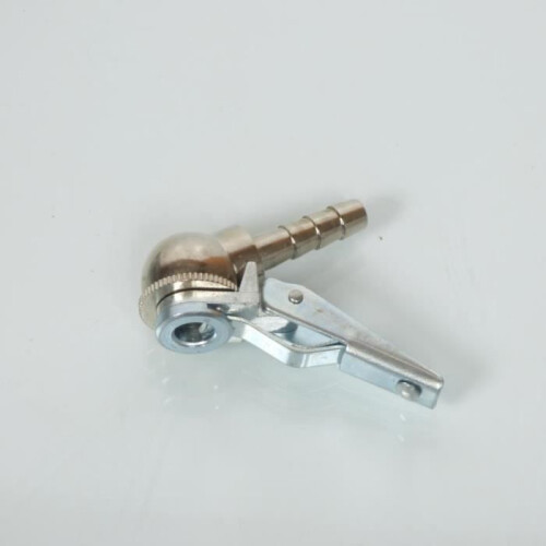Angled compressor inflation nozzle for automobile, motorcycle, scooter type valve