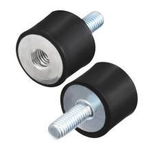 MAPA DE ABASTECIMIENTO 2 piezas de soportes de goma de 20 mm x 15 mm M6 macho hembra aisladores de vibración