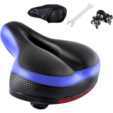 Selim de bicicleta maior e confortável 25*19 cm, selim de MTB com design oco respirável e à prova de