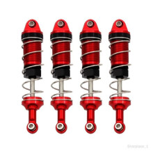 4 peças de acessórios de metal amortecedor dianteiro e traseiro para carro caminhão MN 1/12 RC prata