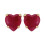 Classic Heart Ruby Stud Earrings in 9ct Yellow Gold 4mm 1