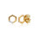 Diamond Pave Hexagon Stud Earrings in 9ct Yellow Gold 2