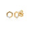 Diamond Pave Hexagon Stud Earrings in 9ct Yellow Gold 1