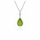 Classic Pear Peridot Pendant in 9ct White Gold 1