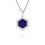 Pendentif hexagonal en argent sterling avec tranche plate en lapis-lazuli 1