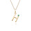 Collier avec initiale H en or jaune 9 carats et émeraude 1
