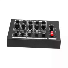 Mini-Audio-Mixer DC 9V 5 in 1 Out Stereo-Mixer für Mikrofone Gitarren Bühne