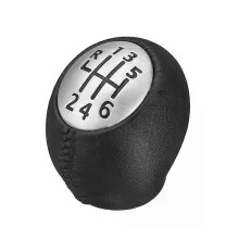 Pommeau de levier de vitesse manuel noir à 6 vitesses, en cuir PU et plastique, accessoire de voiture