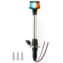 Buglicht LED-Navigationslichter für Boote, rot und grün, zweifarbig, Lichtmast, abnehmbarer Stecker