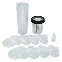 Automotive Paint Mixing Cup and Liner Kit Disposable Paint GunCups Automotive Paint Filter Caps and