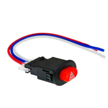 Button Switch Motorcycle Emergency Lamp Hazard Light Modified Scooter Warning 12V-24V 1x 40x25mm 5A