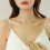 Πανκ Clavicle Flat Snake Choker Αλυσίδα κολιέ 3mm Χρυσό Χρώμα Ανοξείδω 2