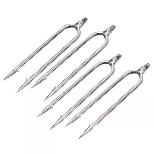 4 τμχ από ανοξείδωτο ατσάλι 2 δόντια Harpoon Gig Gaff Hook Barb Fish Sp