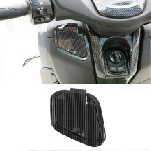 Tapa de bolsillo lateral de almacenamiento para motocicleta, estilo fibra de carbono ABS, para NMAX