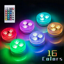 3 luci subacquee a LED, 16 colori RGB, IP68, impermeabili, accessori per piscine, luci da esterno sommergibili