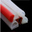 Striscia di silicone altamente elastica a forma di E, rossa e bianca, resistente alle alte temperature, 2