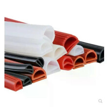 Bande de silicone hautement élastique en forme de E, rouge et blanc, résistante aux hautes températures,