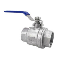 304 Stainless Steel Two Piece Ball Valve 1/4 3/8 1/2 3/4 1 2 BSP Female Thread Water Gas Oil Switch