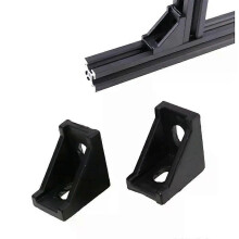 20 stuks 2028 hoek L-beugels connector bevestigingsfitting lang gat voor aluminium extrusieprofiel