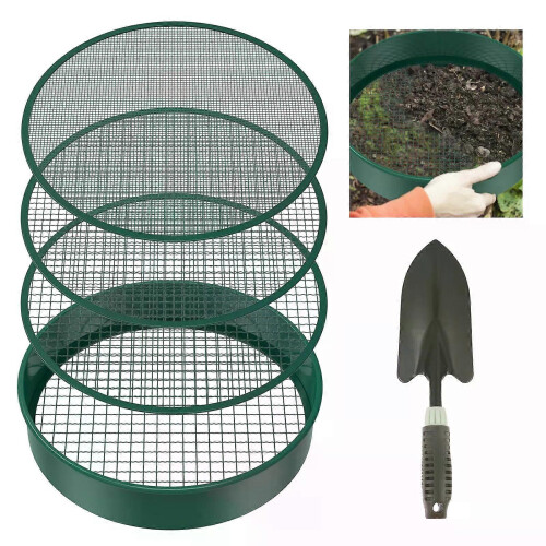 6 τμχ 118 ιντσών Soil Sifter 3/6/9/12mm Φορητό κόσκινο χώματος Πολυλειτουργ