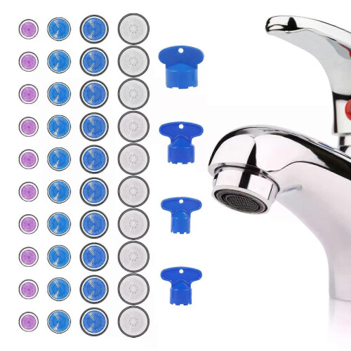 40 τεμ. Faucet Cache Aerators Πλαστικό Faucet Bubbler με κλειδί Ελαφρύ, ανθεκτικ