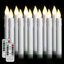 Candele elettroniche a LED con fiamma tremolante, luce a LED con timer e telecomando, per decorazioni