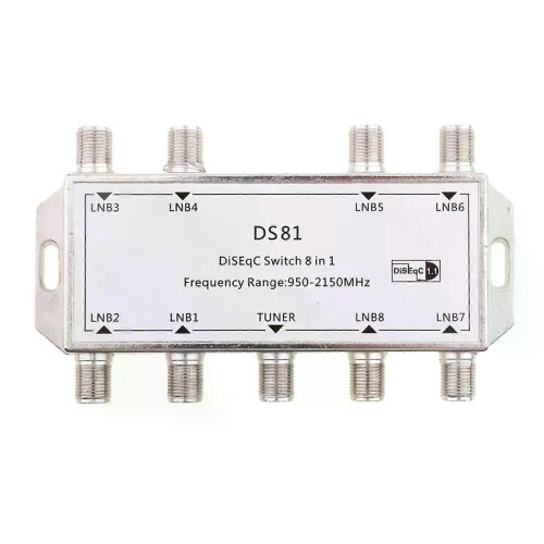 Διακόπτης ευρείας ζώνης 8x1 Premium DiSEqC 10 20 Μοντέλο FTA Dish LNB