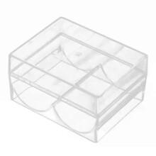 Pokerchiprek Pokerchipdisplay Doorzichtige trays 2 sleuven Doorzichtig acryl pokerchiprek Geschikt voor