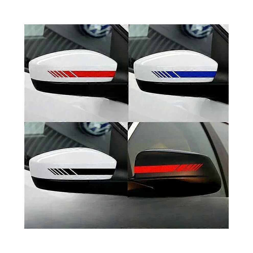 2 stuks universele autostickers, niet-vervagende, modieuze kleurstrepen, race-strepen, zijkant en achterkant