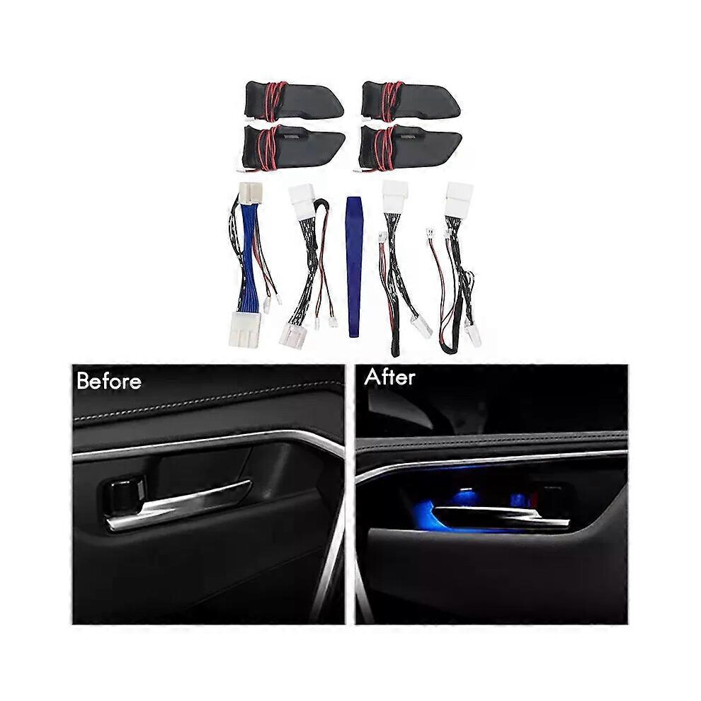 Pour Toyota Corolla, éclairage d'ambiance pour accoudoir de porte, éclairage intérieur à LED bleu pour
