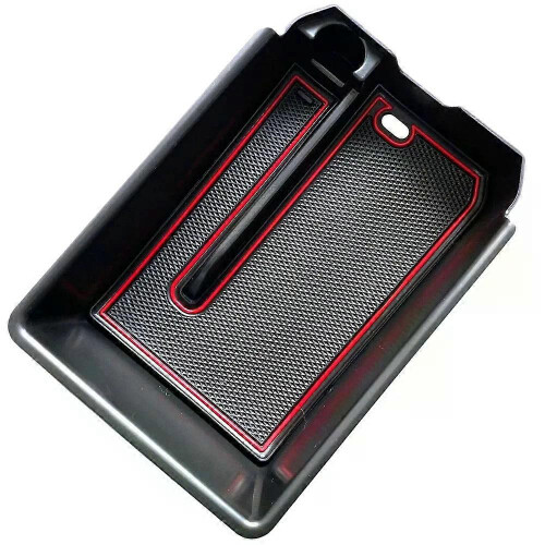 Boîte De Rangement Console Centrale BMW X3 G01 X4 G02 IX3 - Organiseur Noir Avec Tapis Antidérapant